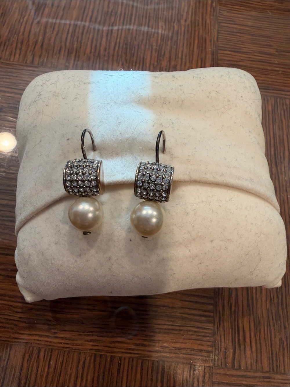 Brighton Crystal Pavé and Pearl Drop Earringsl